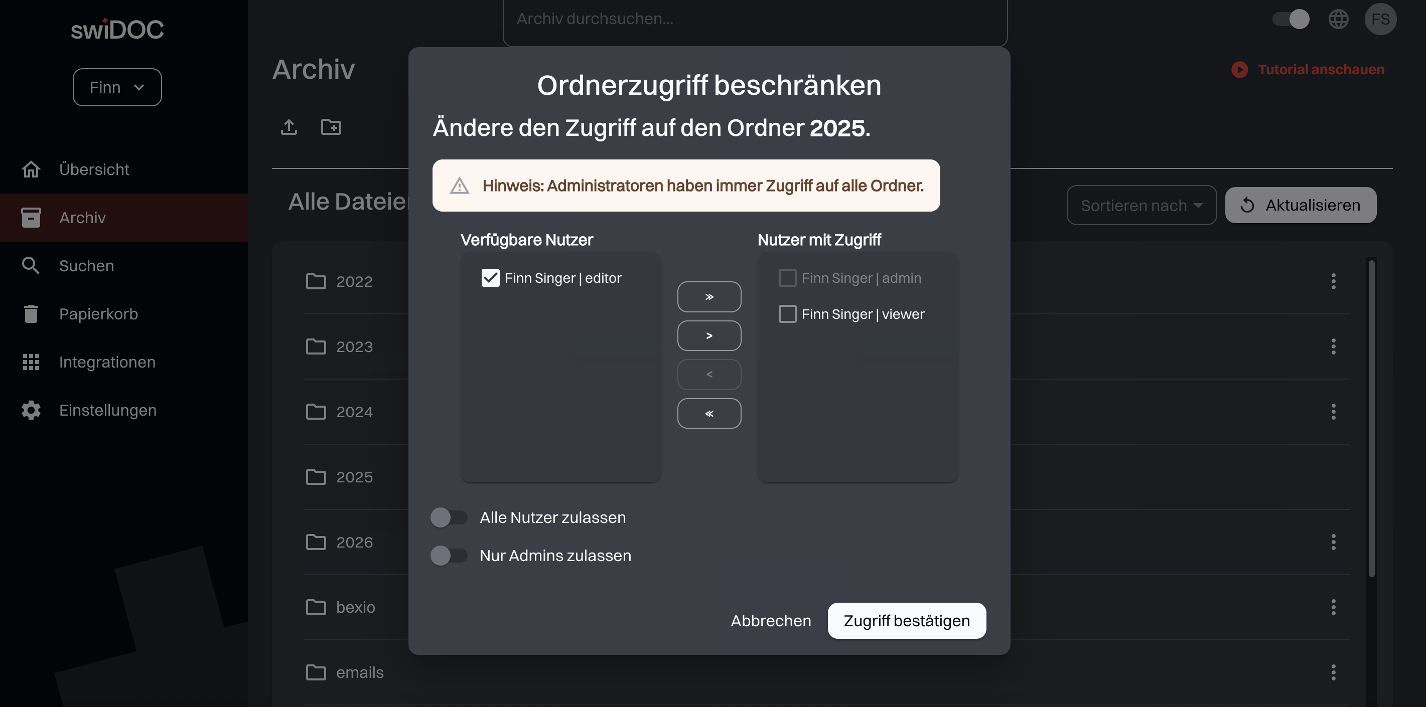 folder-restriction