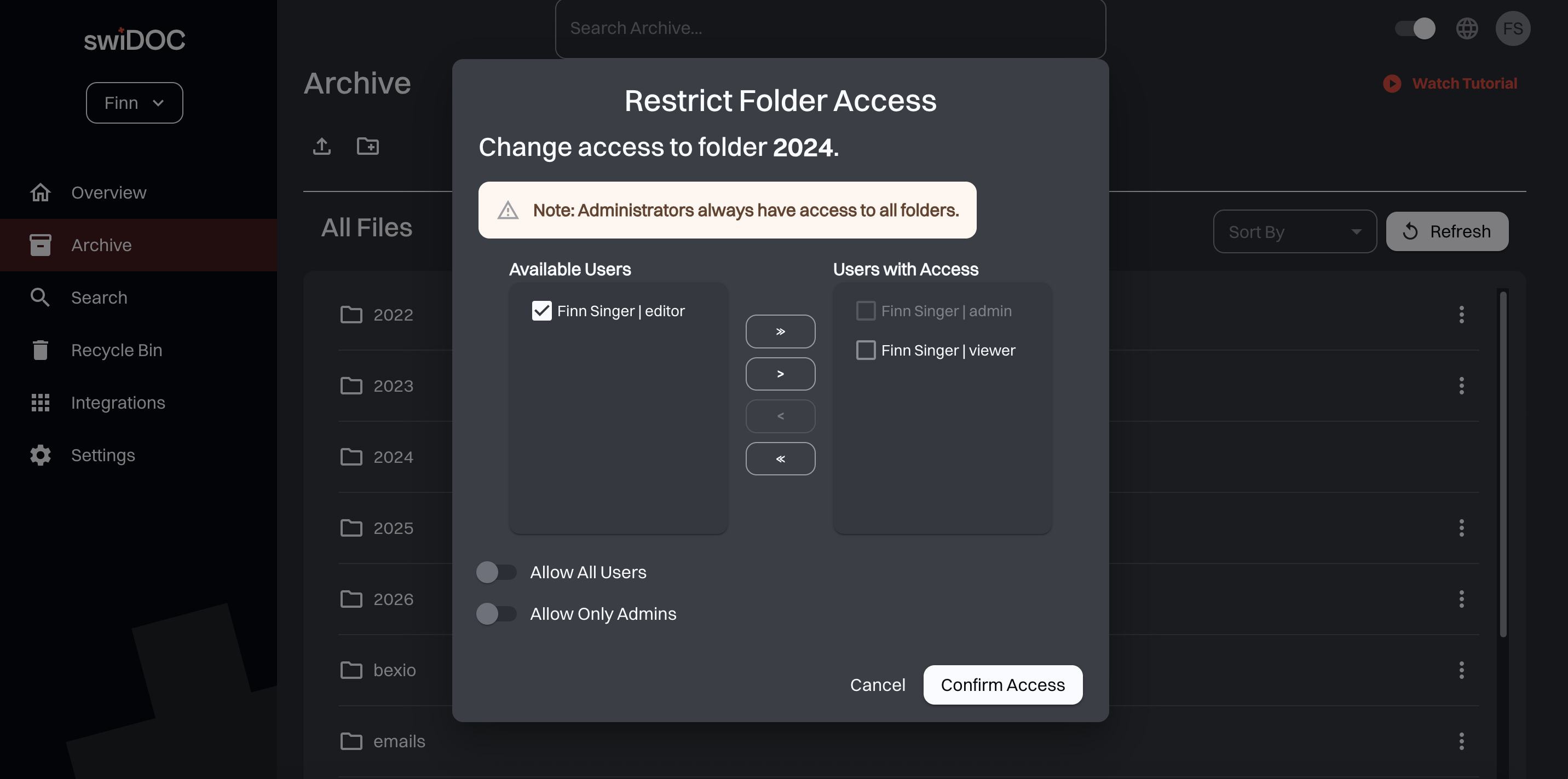 folder-restriction